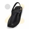 Black Doted Kaptaan Chappal
