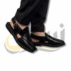 Black Double Gear Takidar T-Shape Peshawari Chappal