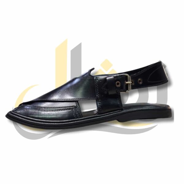 Black Takidar Peshawari Chappal