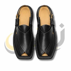 Black Triple Gear Takidar Charsadda Chappal