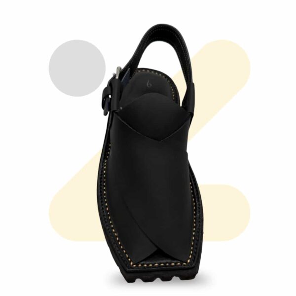 Black Vibram Sole Peshawari Chappal
