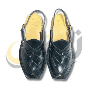 Black Quetta Norozi Chappal with Double Sole
