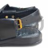 Premium Black Smart Zalmi Round Edge Peshawari Chappal