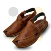 Brown Double Shade Double Gear Takidar T-Shape Peshawari Chappal
