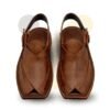 Brown Double Shade Double Gear Takidar T-Shape Peshawari Chappal