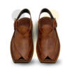 Brown Double Shade Double Gear Takidar T-Shape Peshawari Chappal