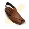 Brown Double Shade Double Gear Takidar T-Shape Peshawari Chappal