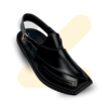 Black Double Gear Takidar T-Shape Peshawari Chappal