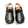 Premium Black Smart Zalmi Round Edge Chappal
