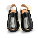 Premium Black Smart Zalmi Round Edge Chappal