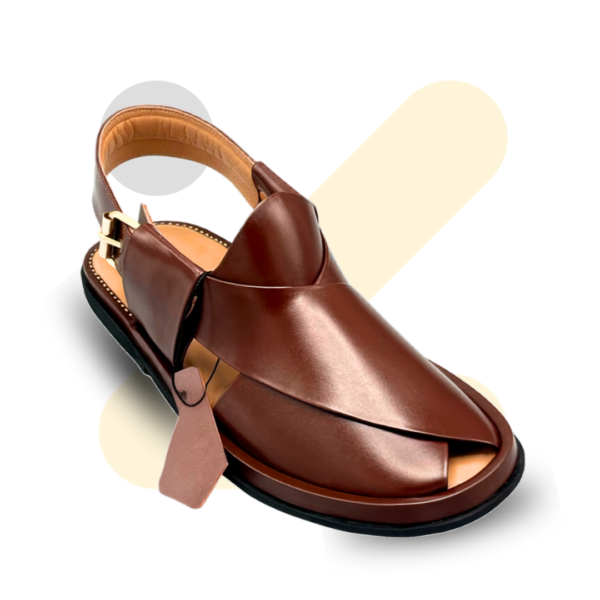 Premium Dark Brown Smart Zalmi Round Edge Chappal