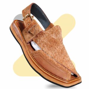 Yellow Mate Suede Smart Kaptaan Peshawari Chappal