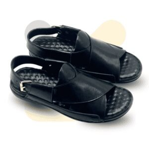Black Soft Sole Striped Slippers