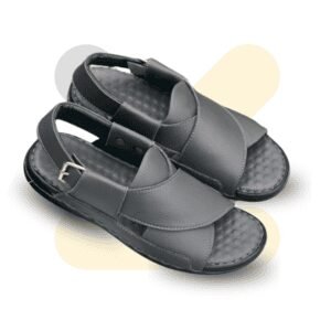 Gray Soft Sole Stirped Slippers