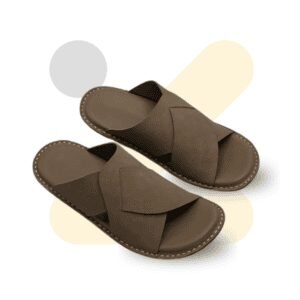 Handmade Brown Soft Sole Slippers