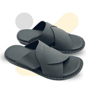 Handmade Gray Soft Sole Slippers