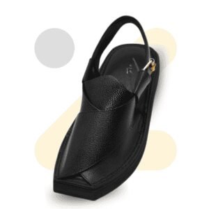 Black Doted Kaptaan Chappal