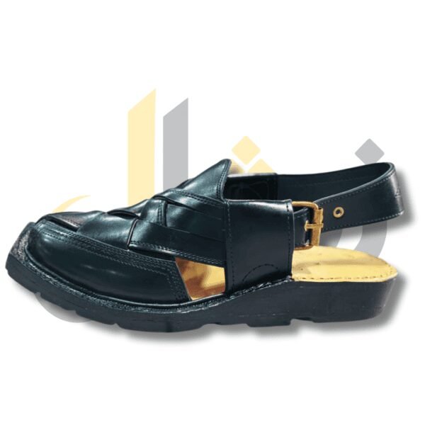 Black Quetta Norozi Chappal with Double Sole