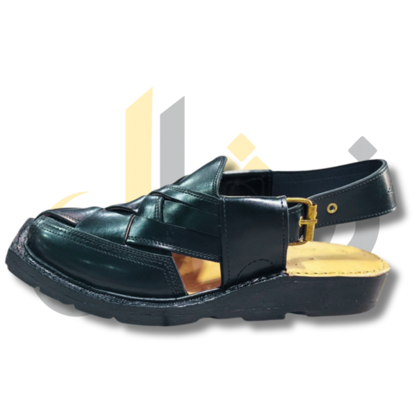 Black Quetta Norozi Chappal with Double Sole