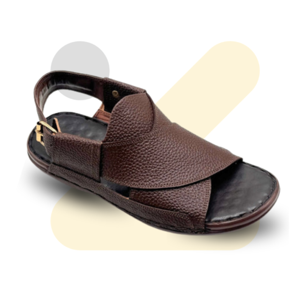 Brown Soft Sole Striped Slippers