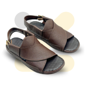 Brown Soft Sole Striped Slippers