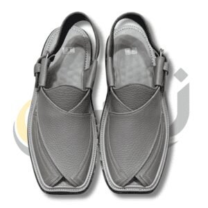Gray Crocodile Texture Takidar Pehawari Chappal
