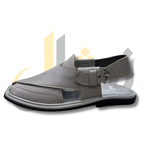Gray Crocodile Texture Takidar Pehawari Chappal