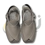 Dark Beige Crocodile Texture Takidar Peshawari Chappal