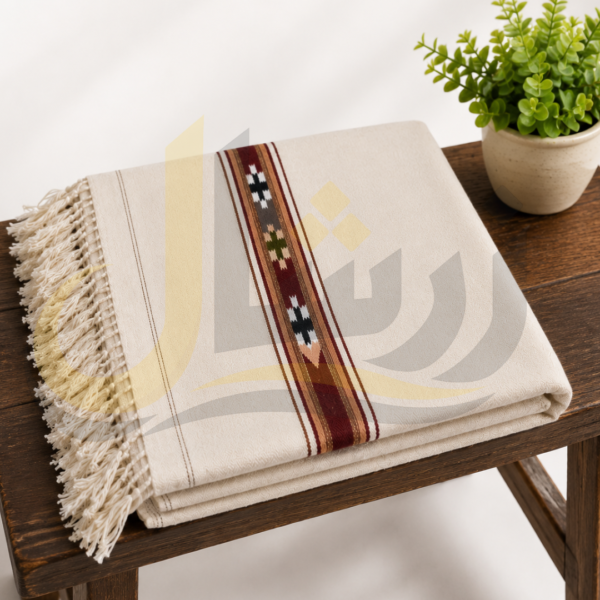 Off-White 48 Pure Australian Woolen Shawl with Frame Border