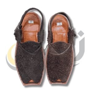 Dark Brown Suede Peshawari Chappal