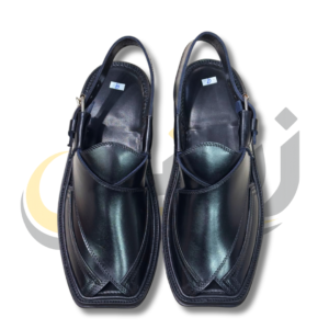 Black Takidar Peshawari Chappal
