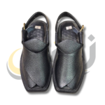 Black Doted Smart Zalmi Peshawari Chappal