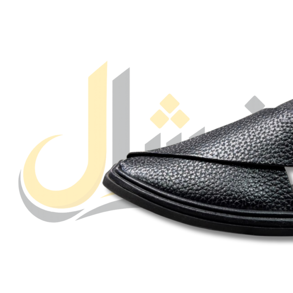 Black Doted Smart Zalmi Peshawari Chappal