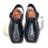 Black Medium Sole Takidar Peshawari Chappal
