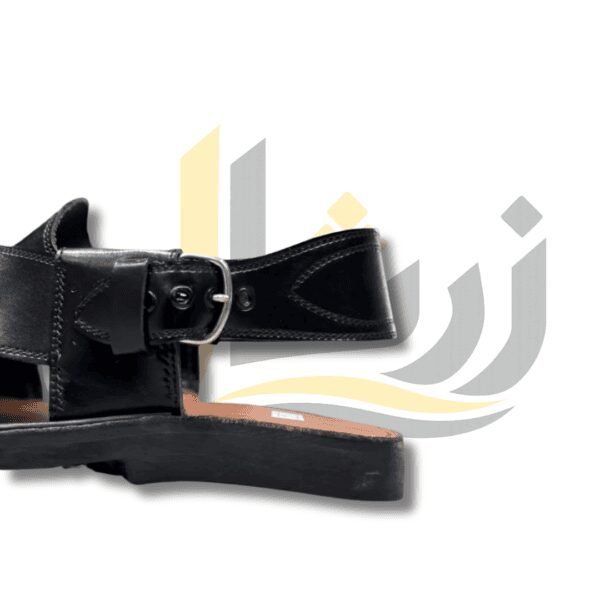 Black Medium Sole Takidar Peshawari Chappal