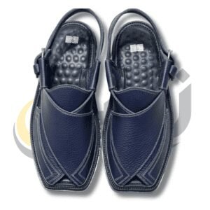 Nave Blue Crocodile Texture Takidar Pehawari Chappal