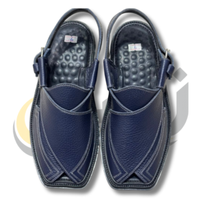 Nave Blue Crocodile Texture Takidar Pehawari Chappal
