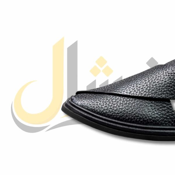 Black Doted Smart Zalmi Peshawari Chappal