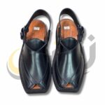 Black Medium Sole Takidar Peshawari Chappal