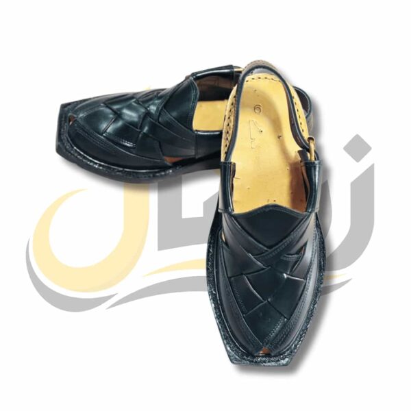 Black Quetta Norozi Chappal with Double Sole