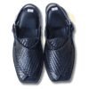 Black Woven Takidar Peshawari Chappal