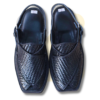 Black Woven Takidar Peshawari Chappal