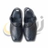 Black Woven Takidar Peshawari Chappal – Medium Sole