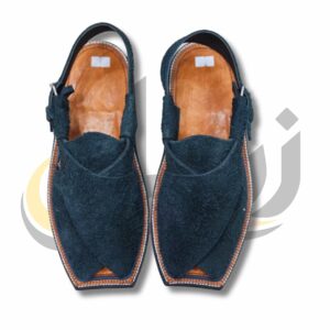 Blue Suede Peshawari Chappal