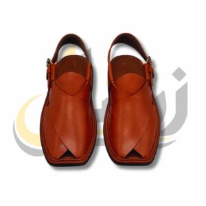 Burgundy Gol T Peshawari Chappal