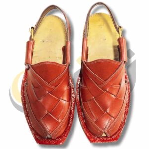 Burgundy Quetta Norozi Chappal with Double Sole