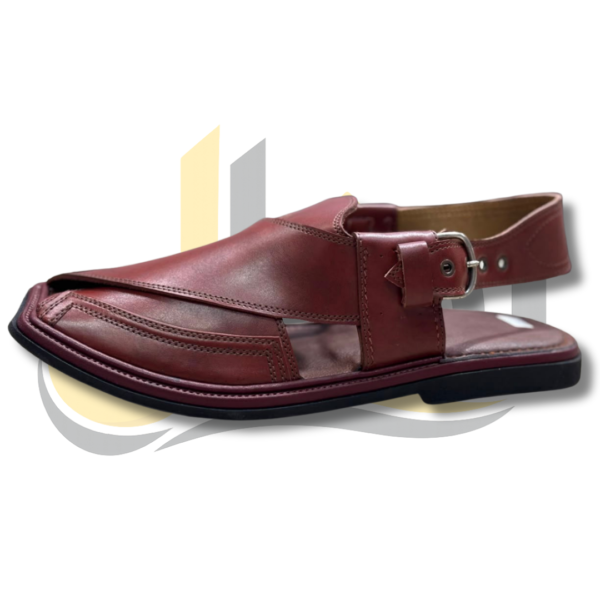Burgundy Takidar Peshawari chappal