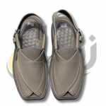 Dark Beige Crocodile Texture Takidar Peshawari Chappal