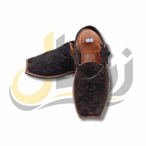 Dark Brown Suede Peshawari Chappal