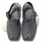 Dark Gray Crocodile Texture Takidar Peshawari Chappal